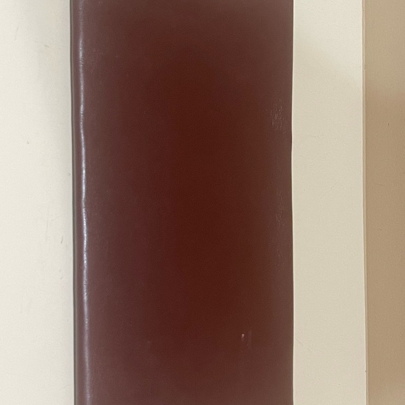 Large Leather Vintage Burgundy Cartier Clutch w/added carry chain